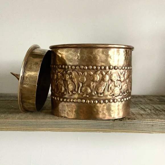 Vintage Brass tea caddy canister - Picture 4 of 10